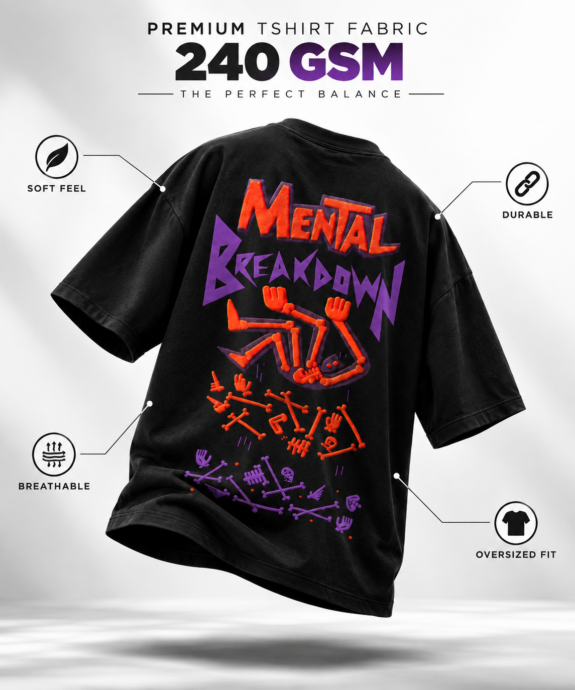 Mental Breakdown - WYSE Oversized Tee