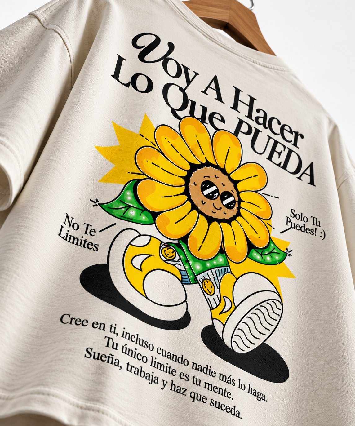 Happy Sunflower - WYSE Women's Oversized Tee
