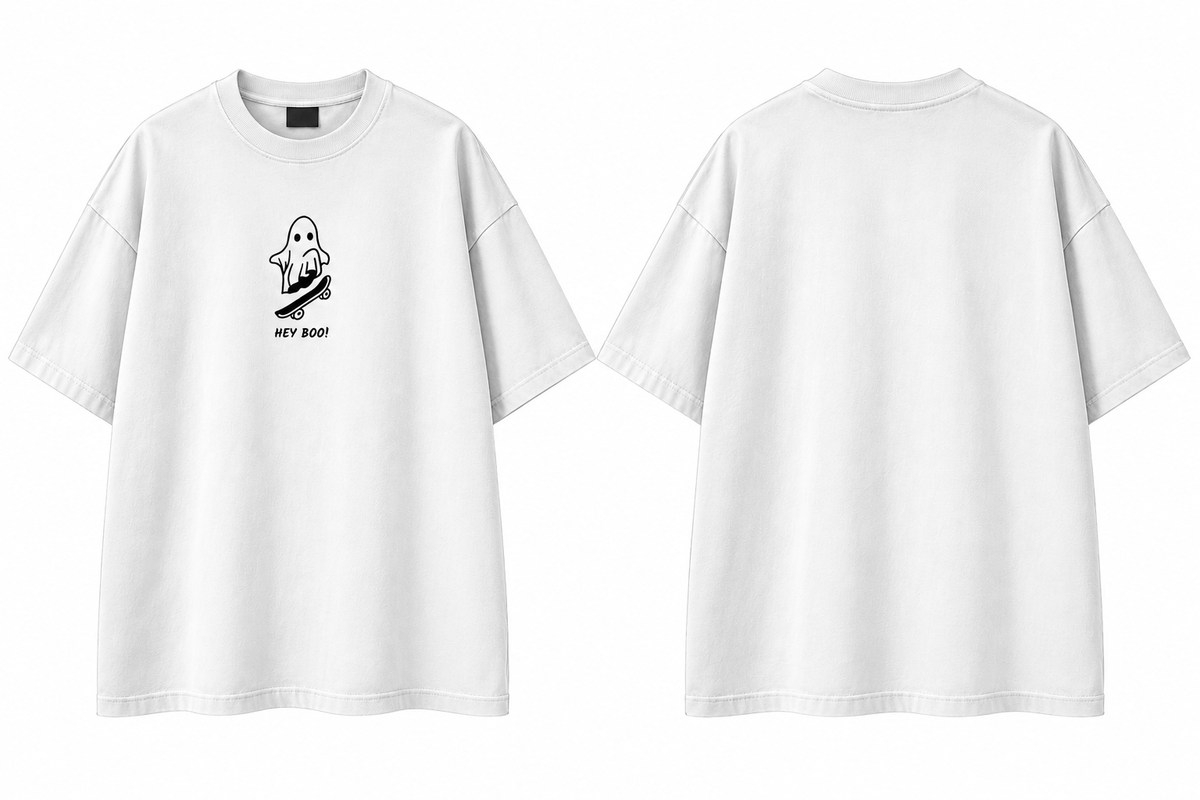 Hey BOO Tshirt - WYSE Oversized Tee
