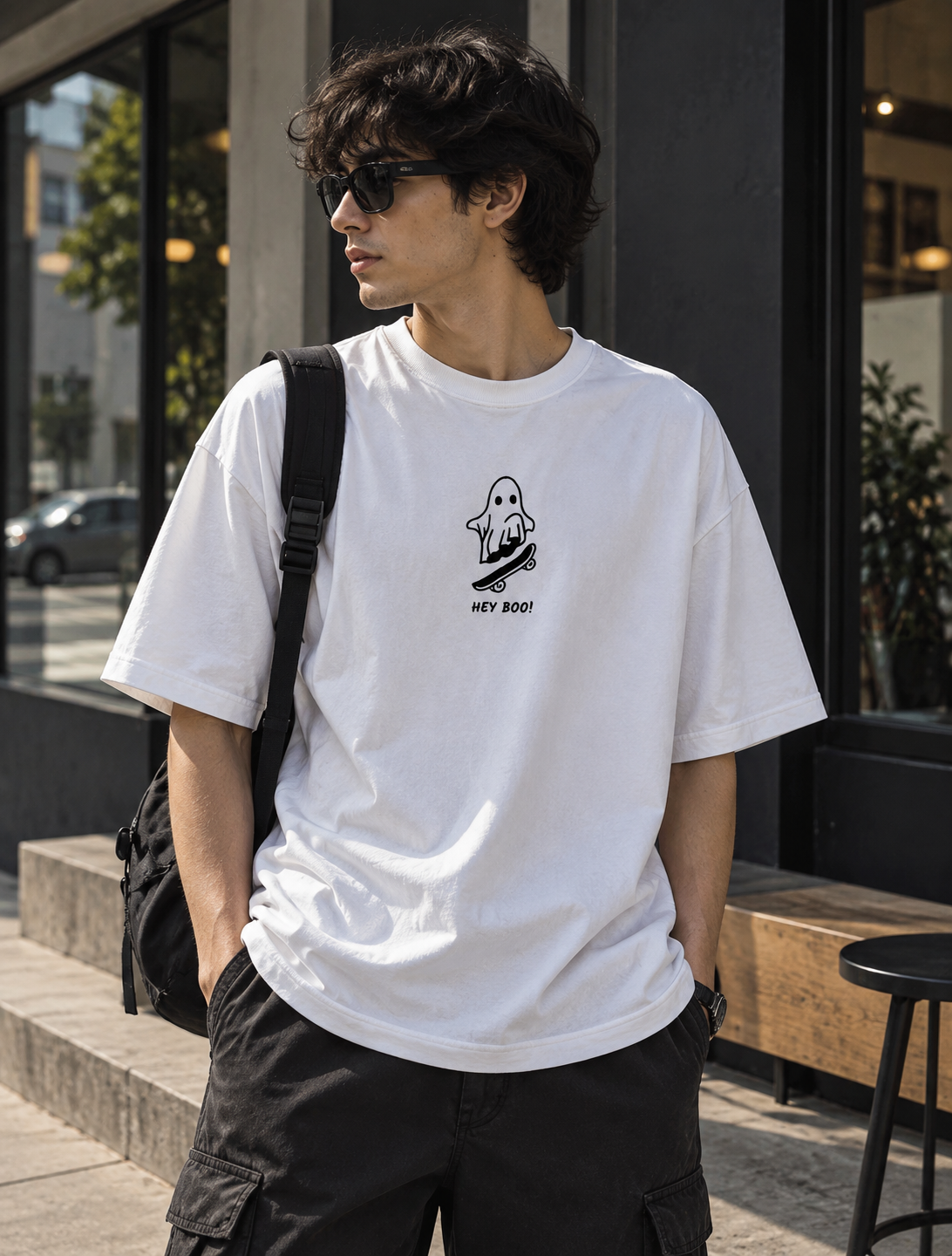 Hey BOO Tshirt - WYSE Oversized Tee