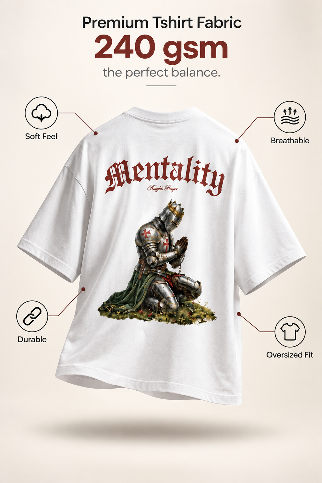 Knight's Prayer - WYSE Oversized Tee