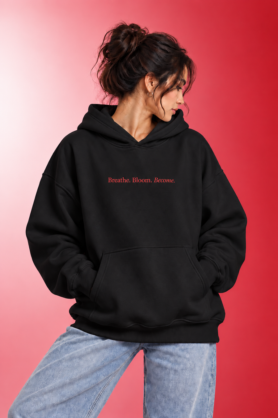 Breathe Bloom Become Women's Hoodie