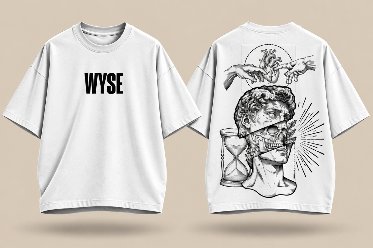 Heart Skull Connection - WYSE Oversized Tee