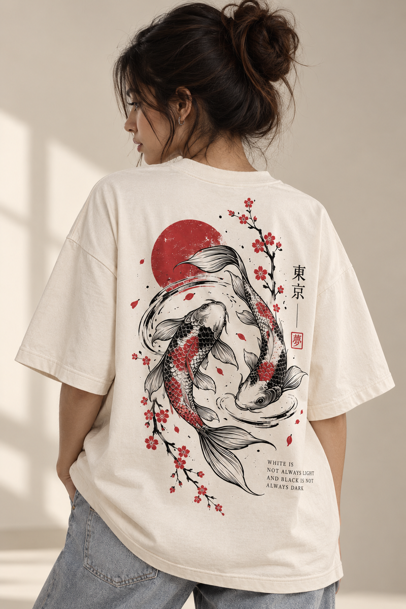 Koi Fish - WYSE Oversized Tee