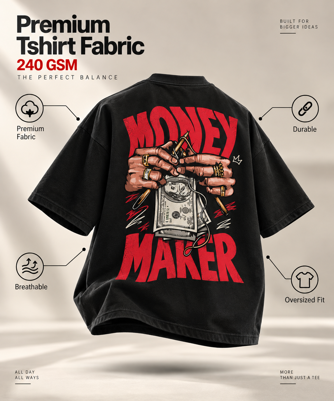 Money Maker - WYSE Oversized Tee