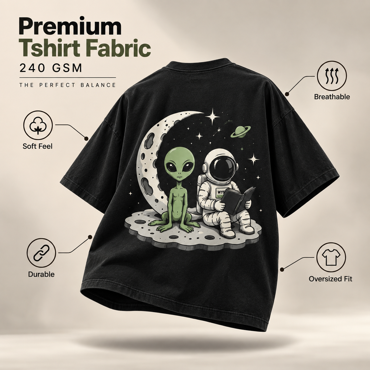 Alien Bestie - WYSE Oversized Tee