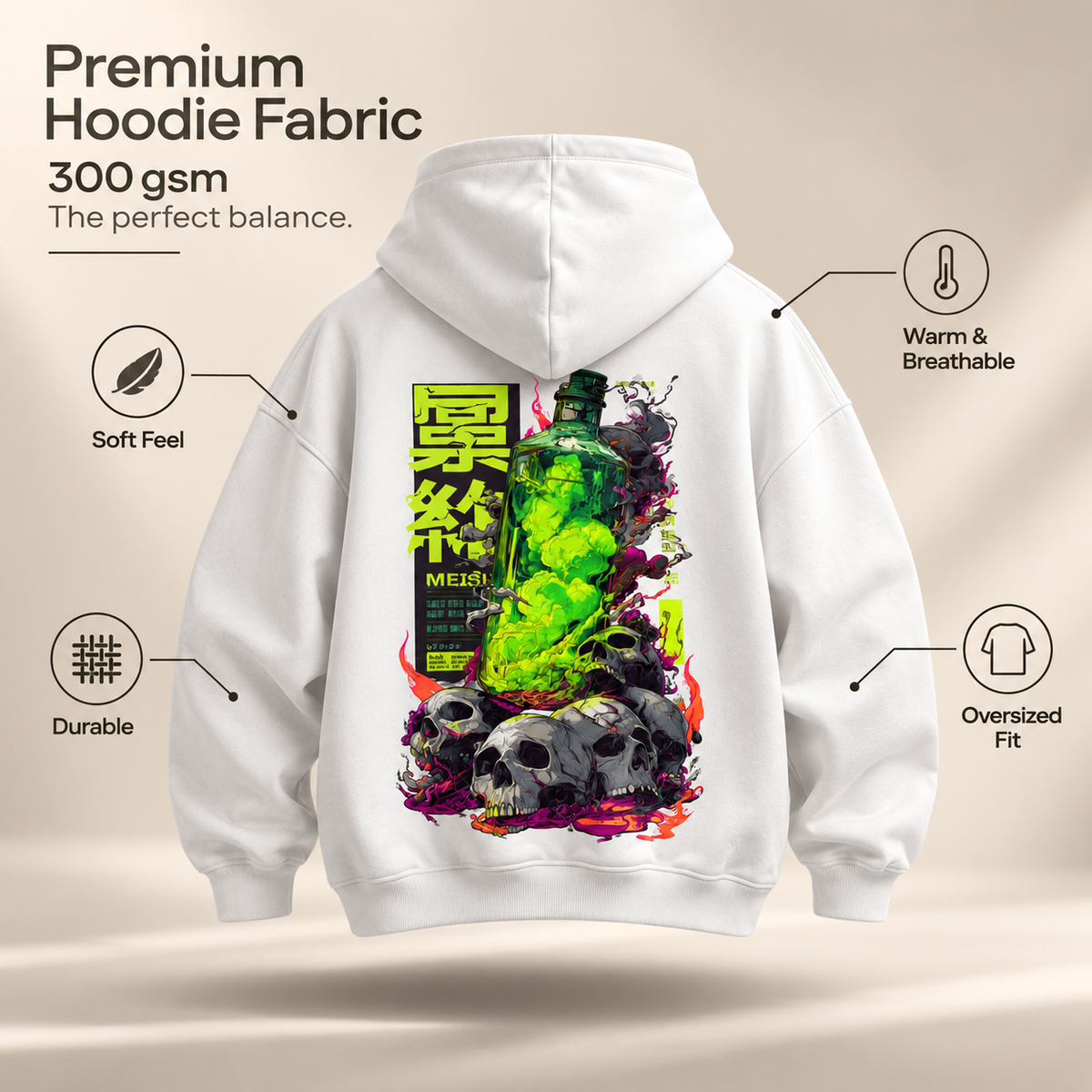 Toxic Skull Green - WYSE Hoodie