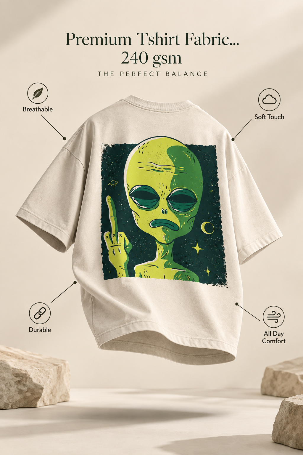 Alien Moody - WYSE Oversized Tee