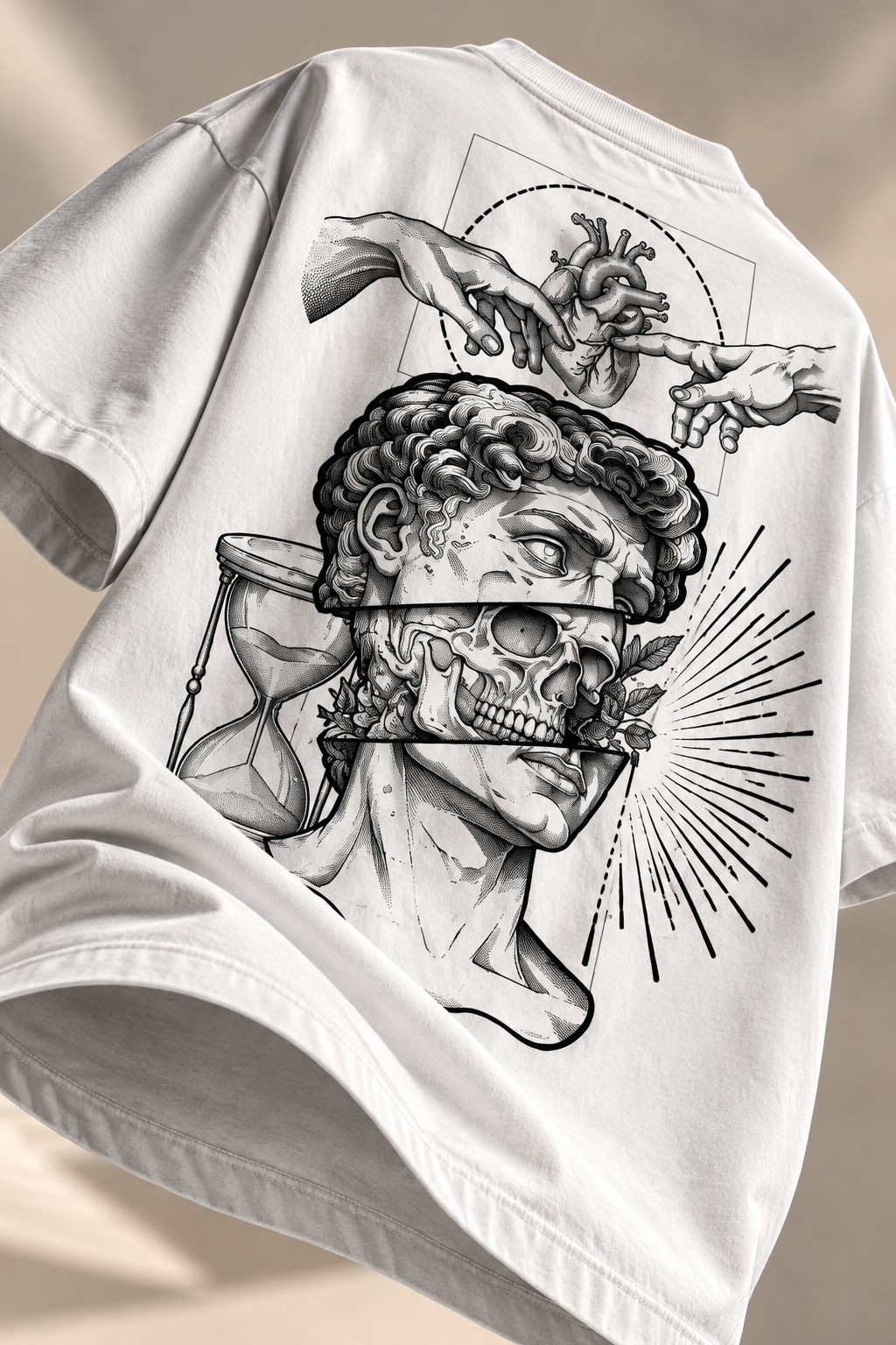 Heart Skull Connection - WYSE Oversized Tee
