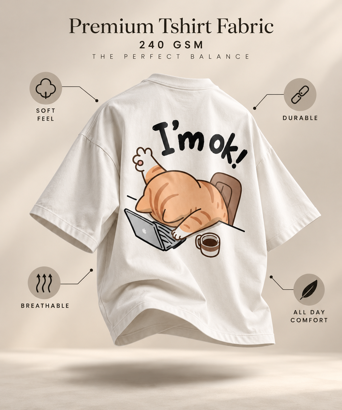 I'm Okay - WYSE Oversized Tee