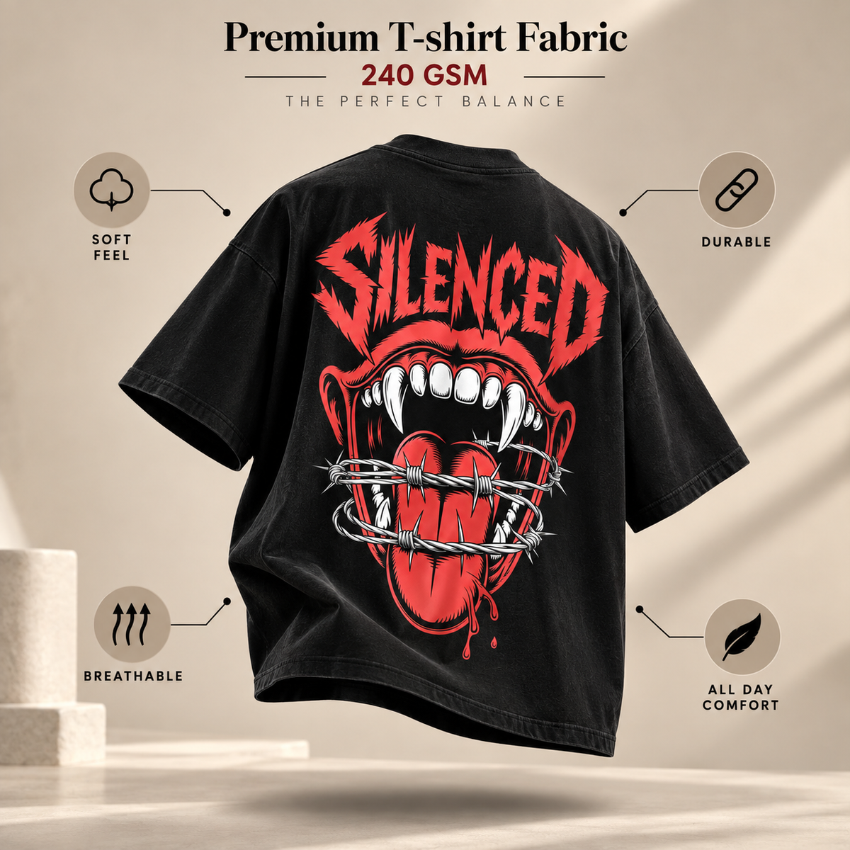 Silenced - WYSE Oversized Tee