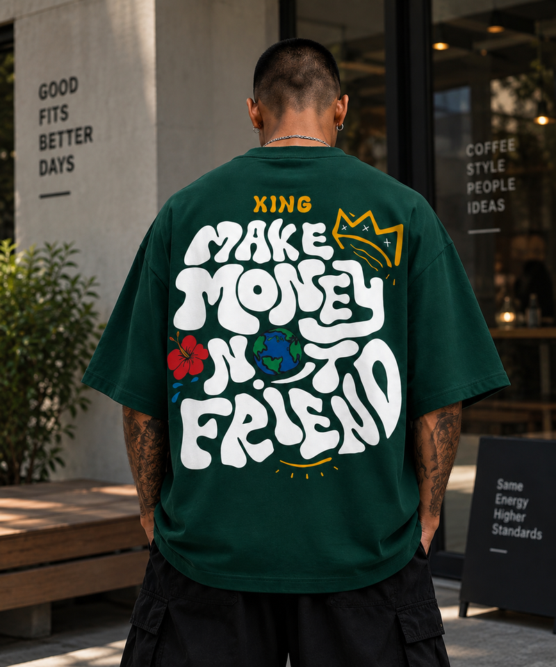 Make Money Not Friends Oversized Tee