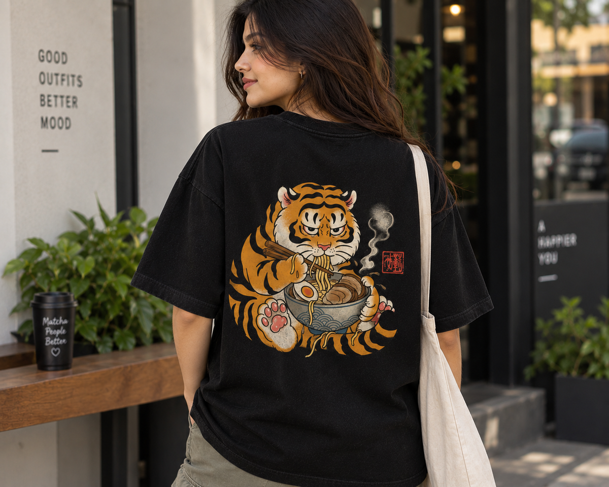Tiger Noodles - WYSE Women's Oversized Tee