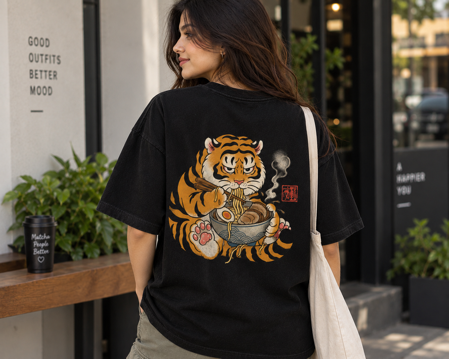 Tiger Noodles - WYSE Women's Oversized Tee