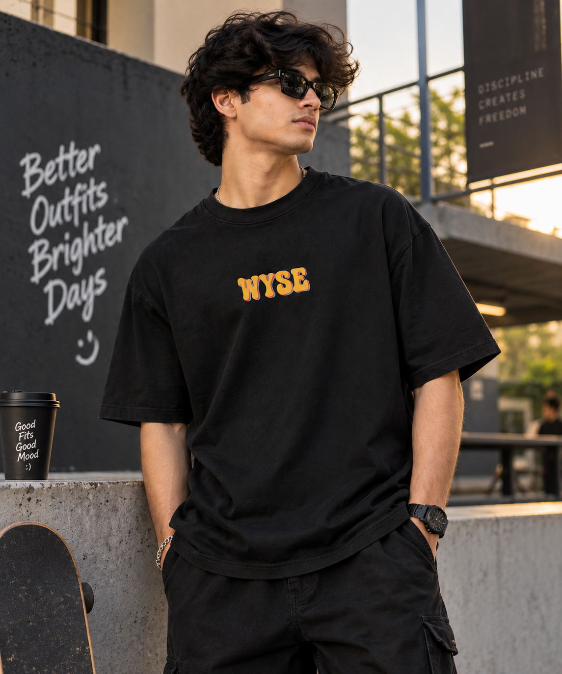 Trippy Skull - WYSE Oversized Tee