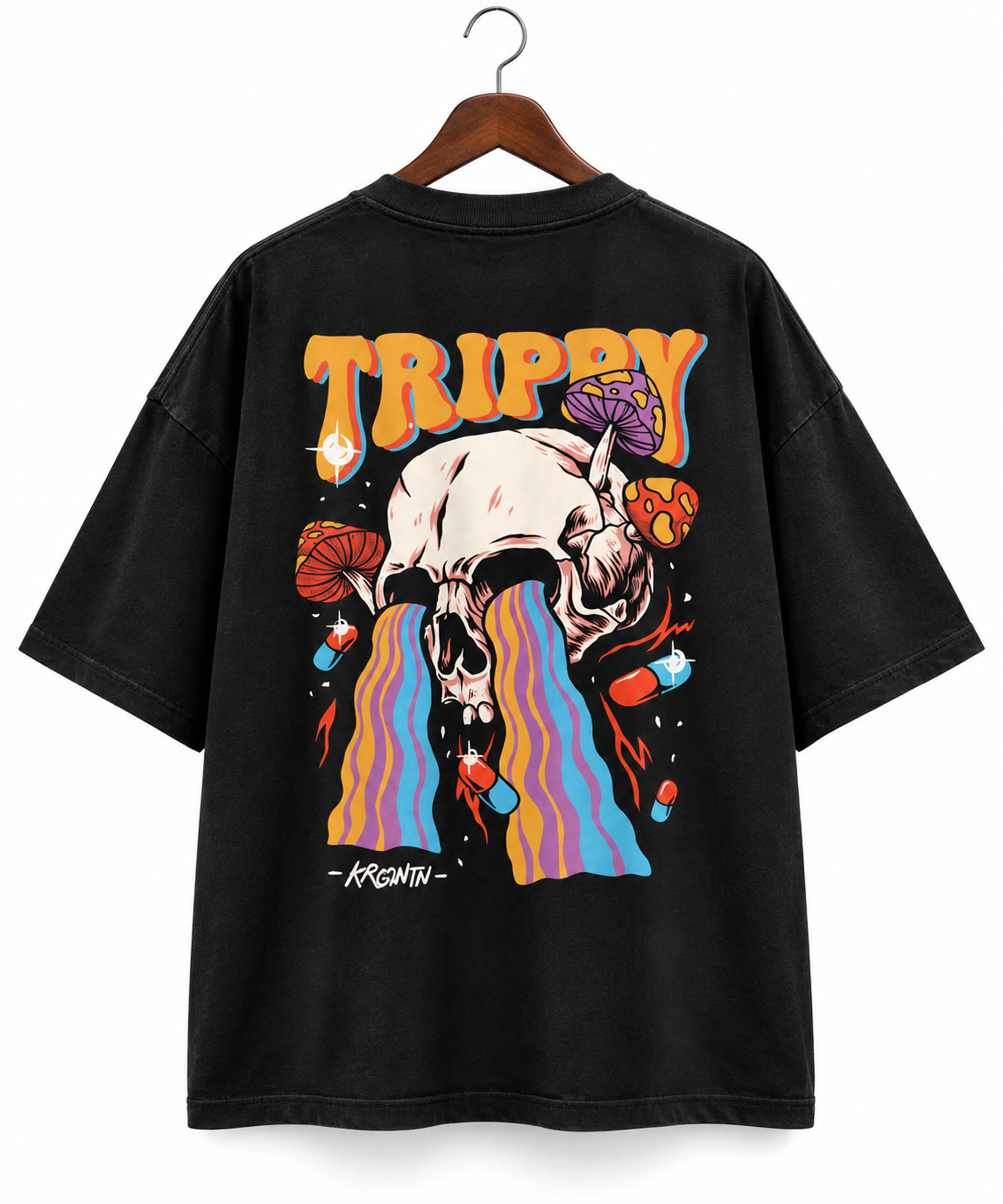 Trippy Skull - WYSE Oversized Tee