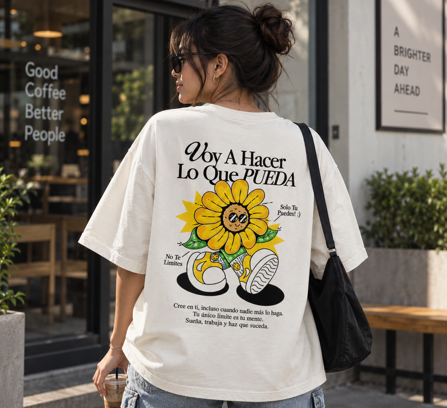 Happy Sunflower - WYSE Women's Oversized Tee
