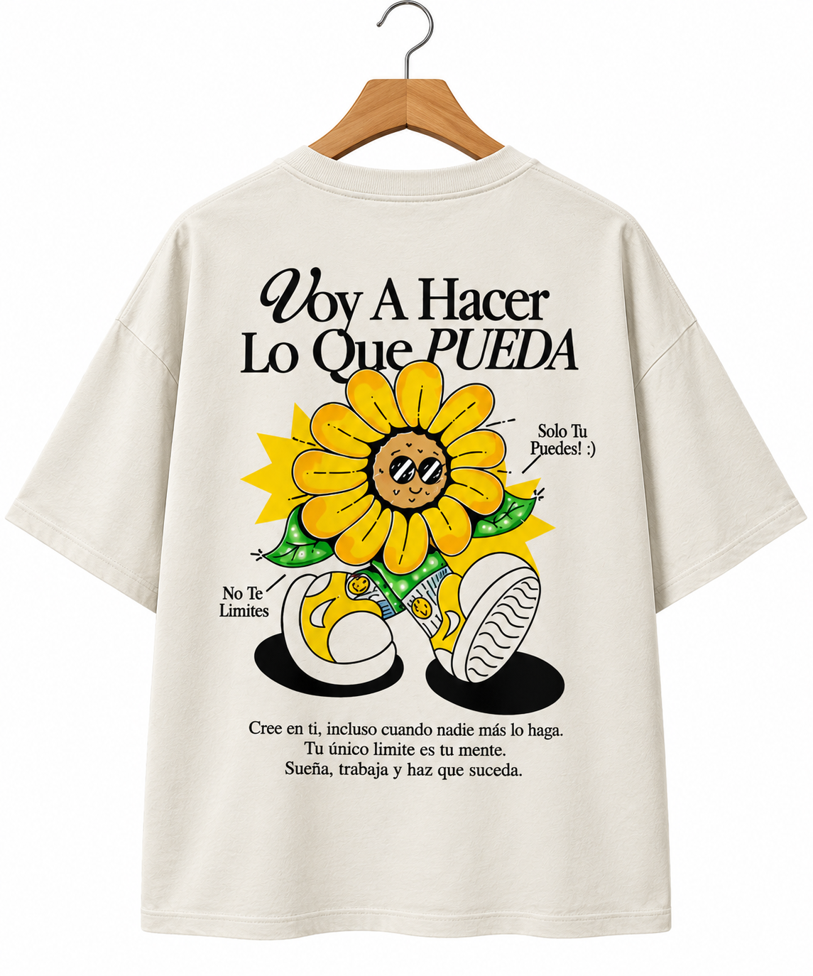 Happy Sunflower - WYSE Women's Oversized Tee
