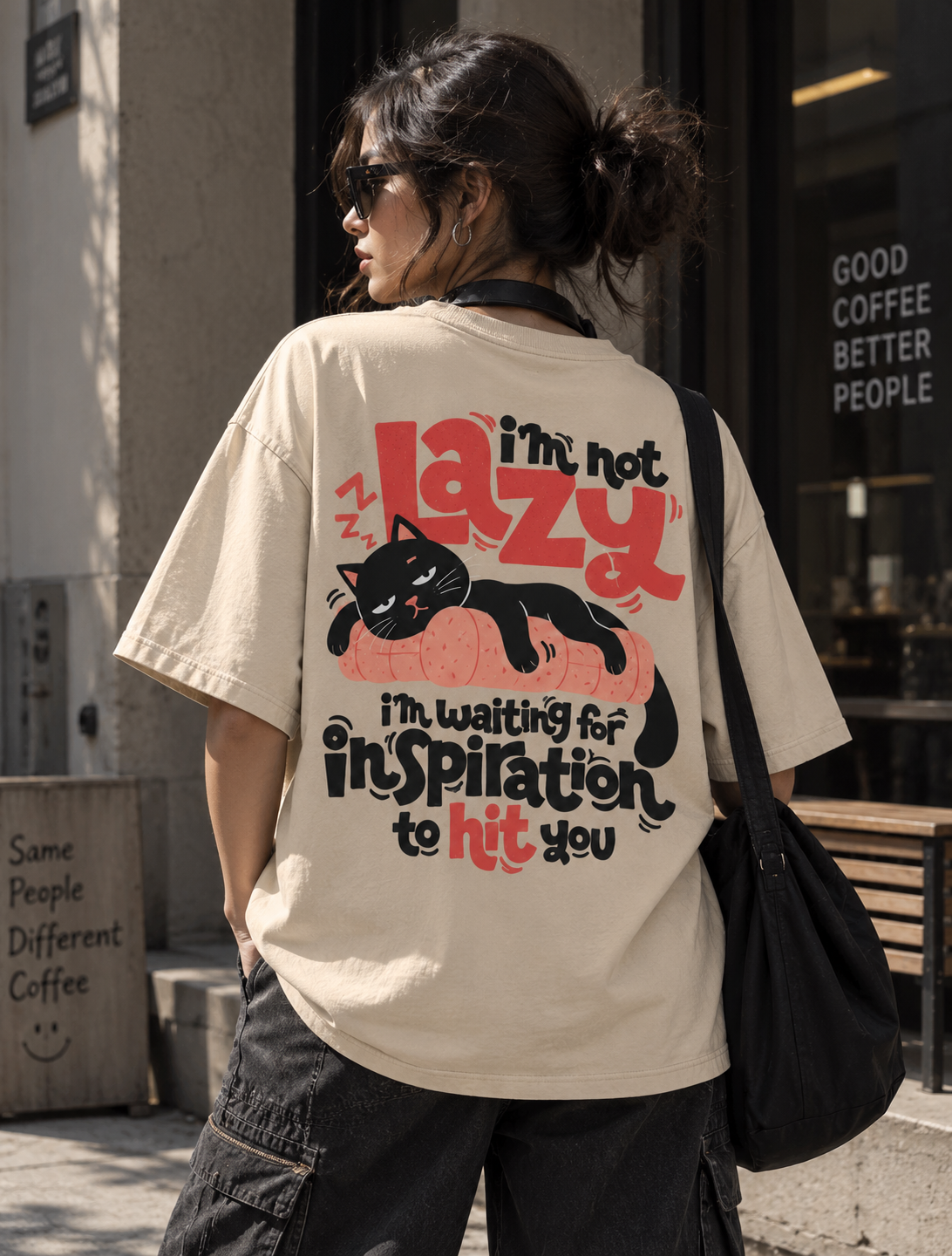 I am Not Lazy - WYSE Oversized Tee