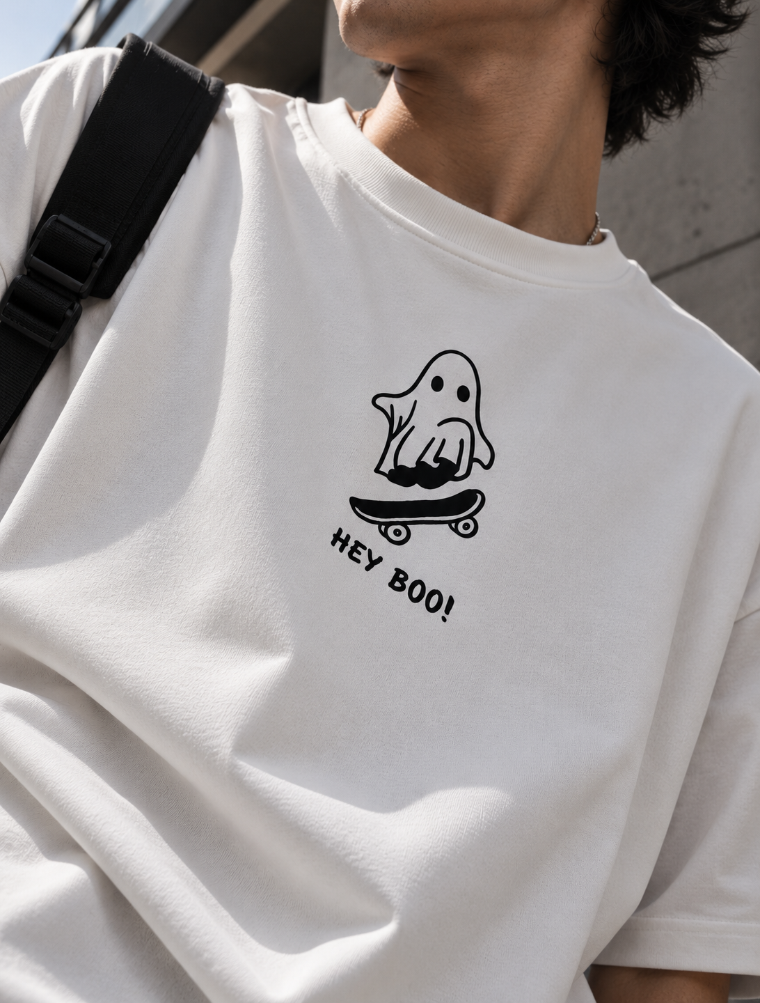 Hey BOO Tshirt - WYSE Oversized Tee