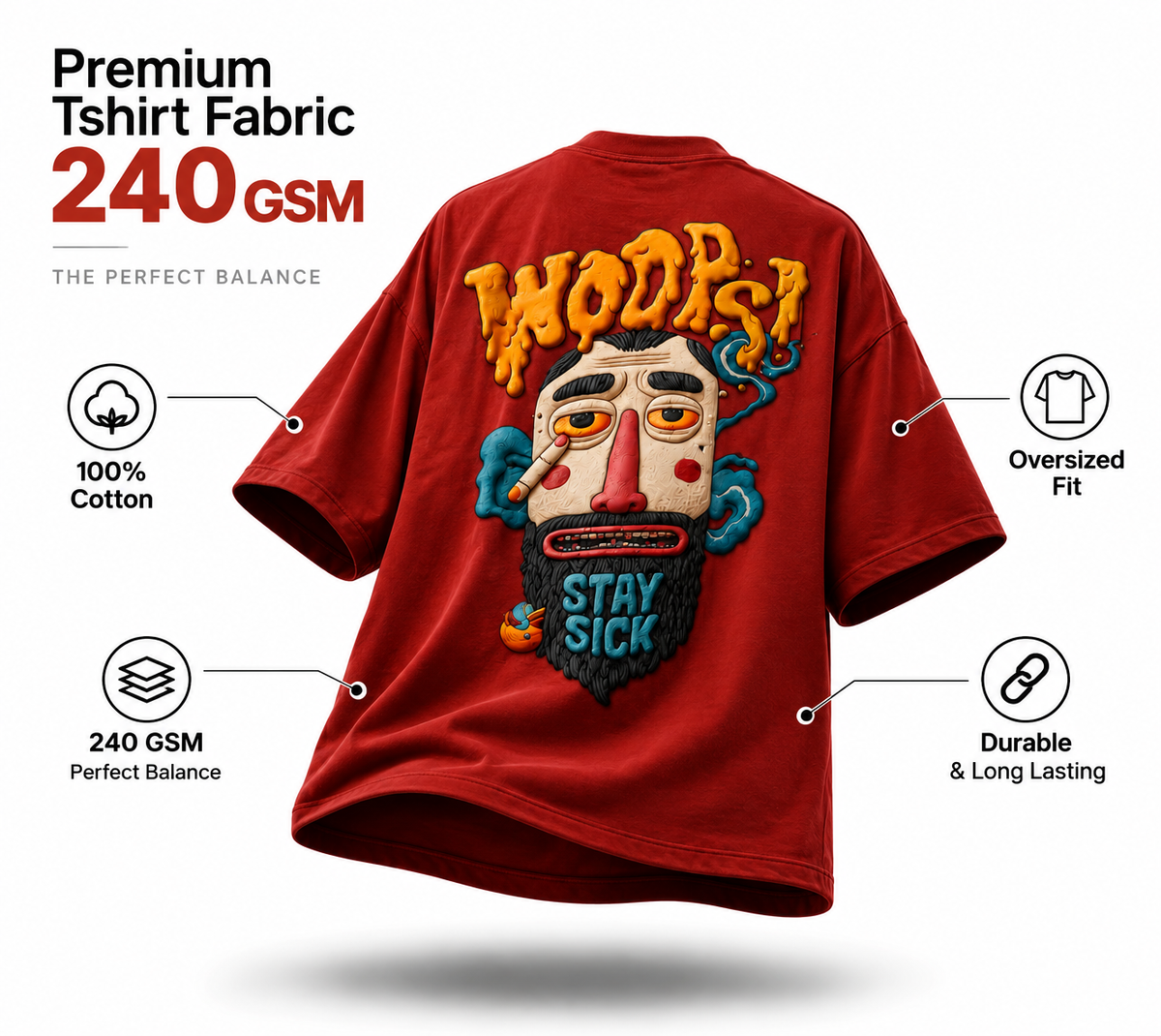 Stay Sick - WYSE Oversized Tee