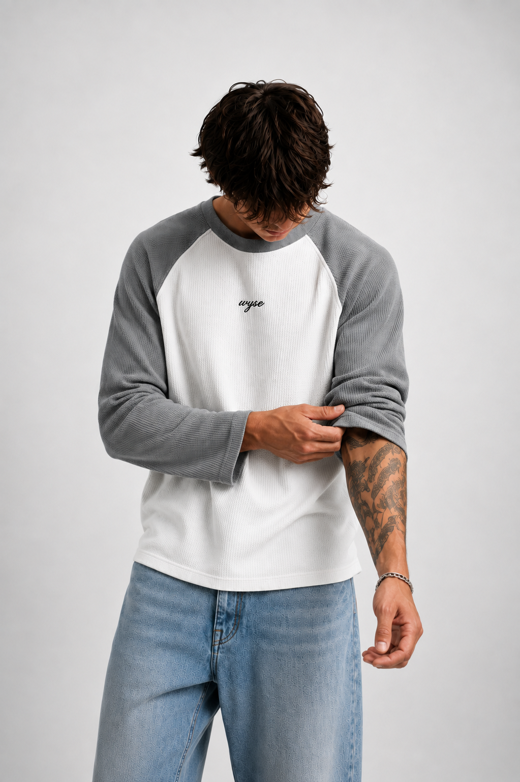 WYSE Core Grey Raglan Tee