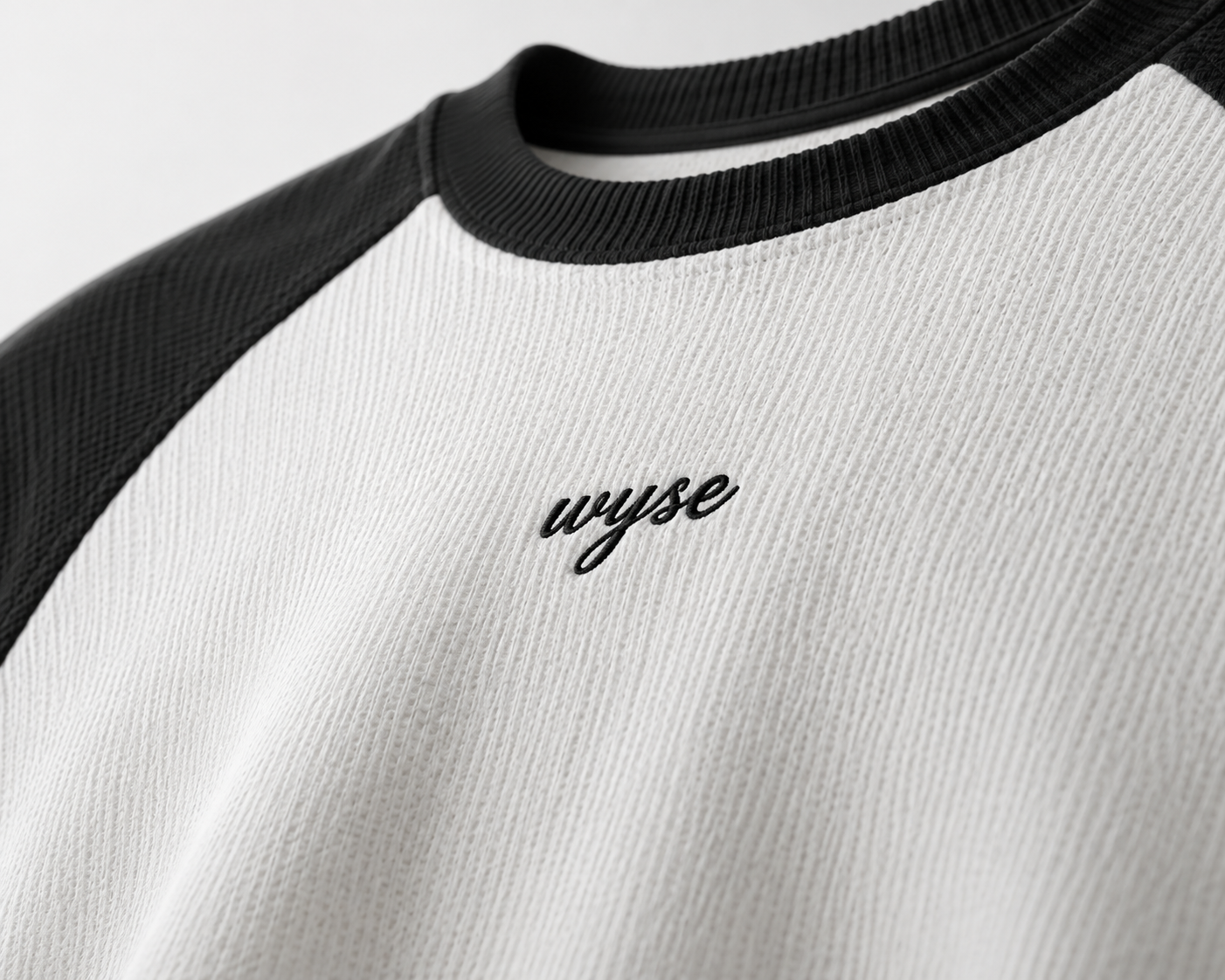 WYSE Core Black Raglan Tee