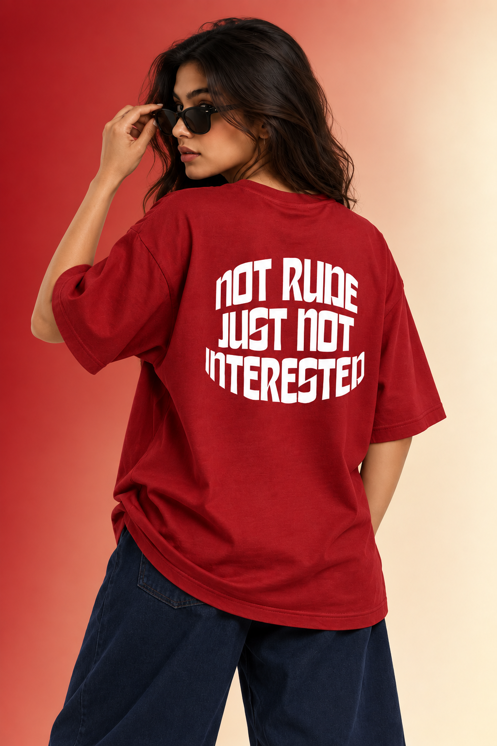 Not Interested Women’s Oversized Tee