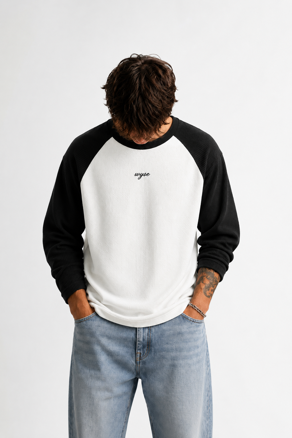 WYSE Core Black Raglan Tee