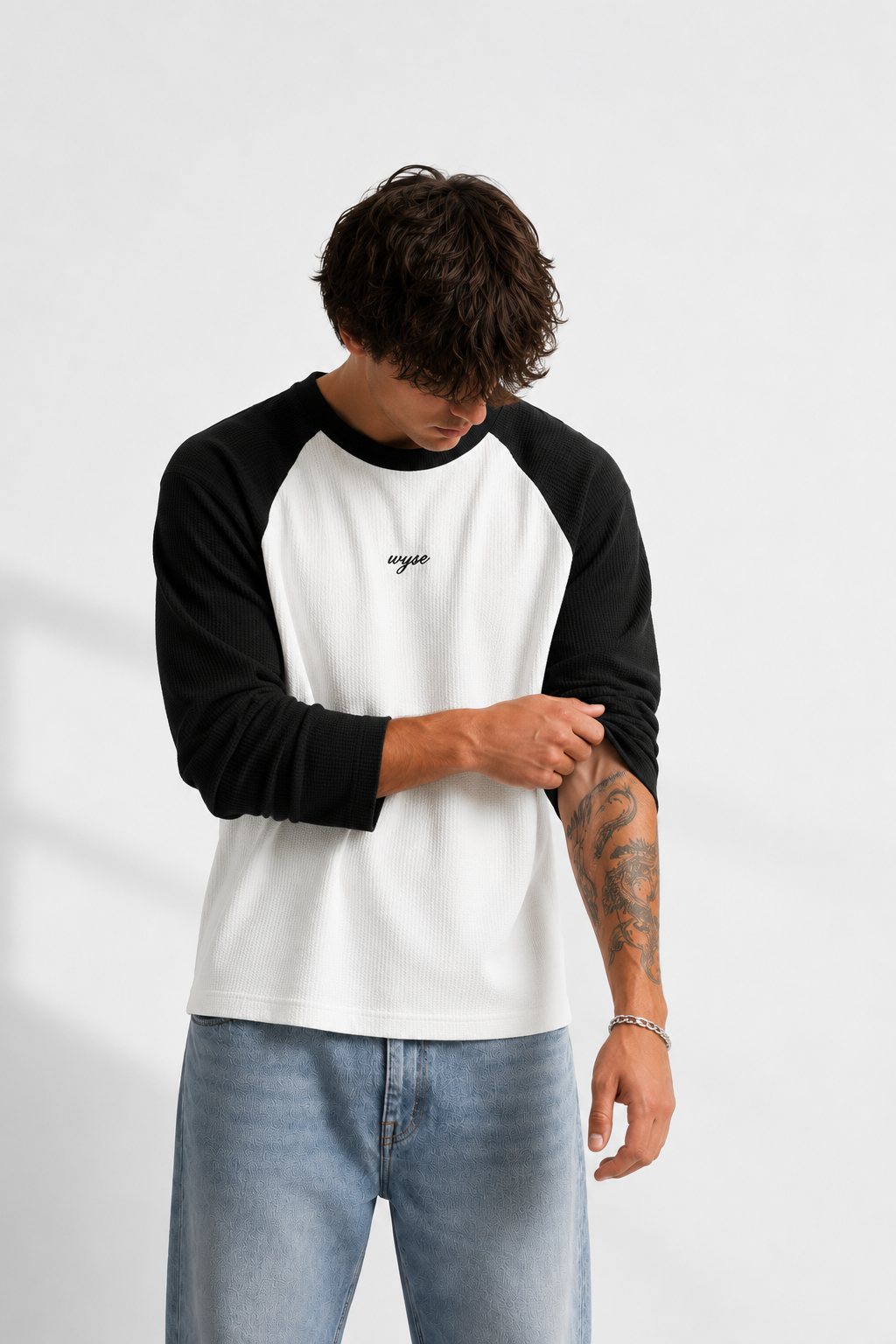 WYSE Core Black Raglan Tee